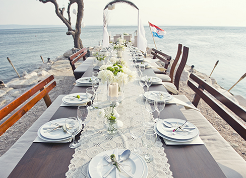 Romantic venue by the see Croatia